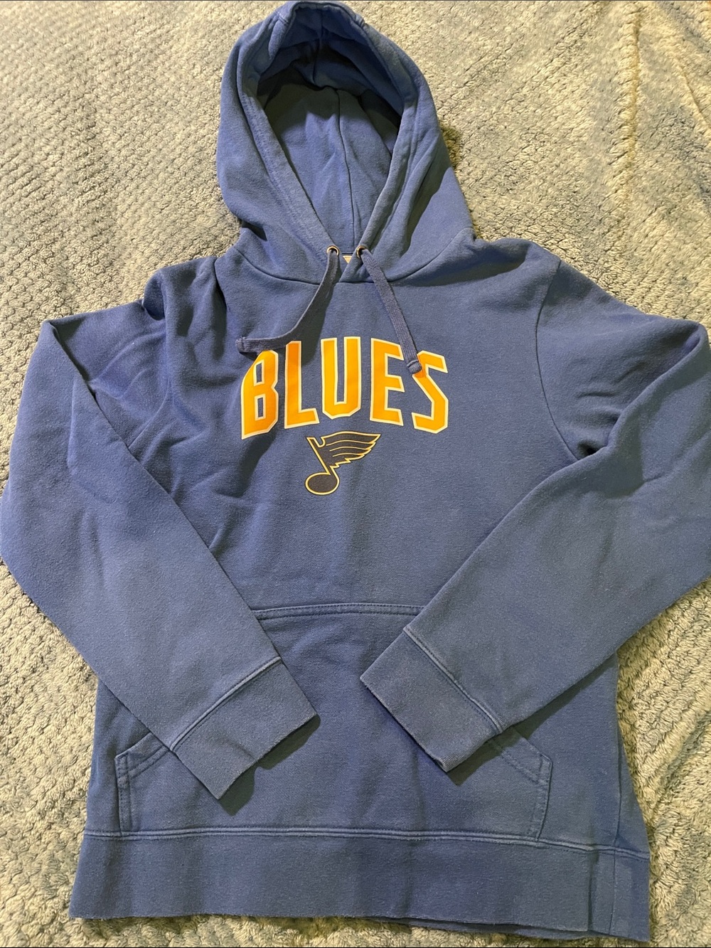 NHL Blue Hoodie with Yellow 'BLUES' Script